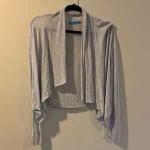 Alice + Olivia Light Gray Women's open cardigan